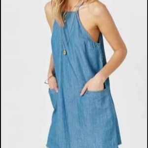 Urban outfitters denim high neck dress